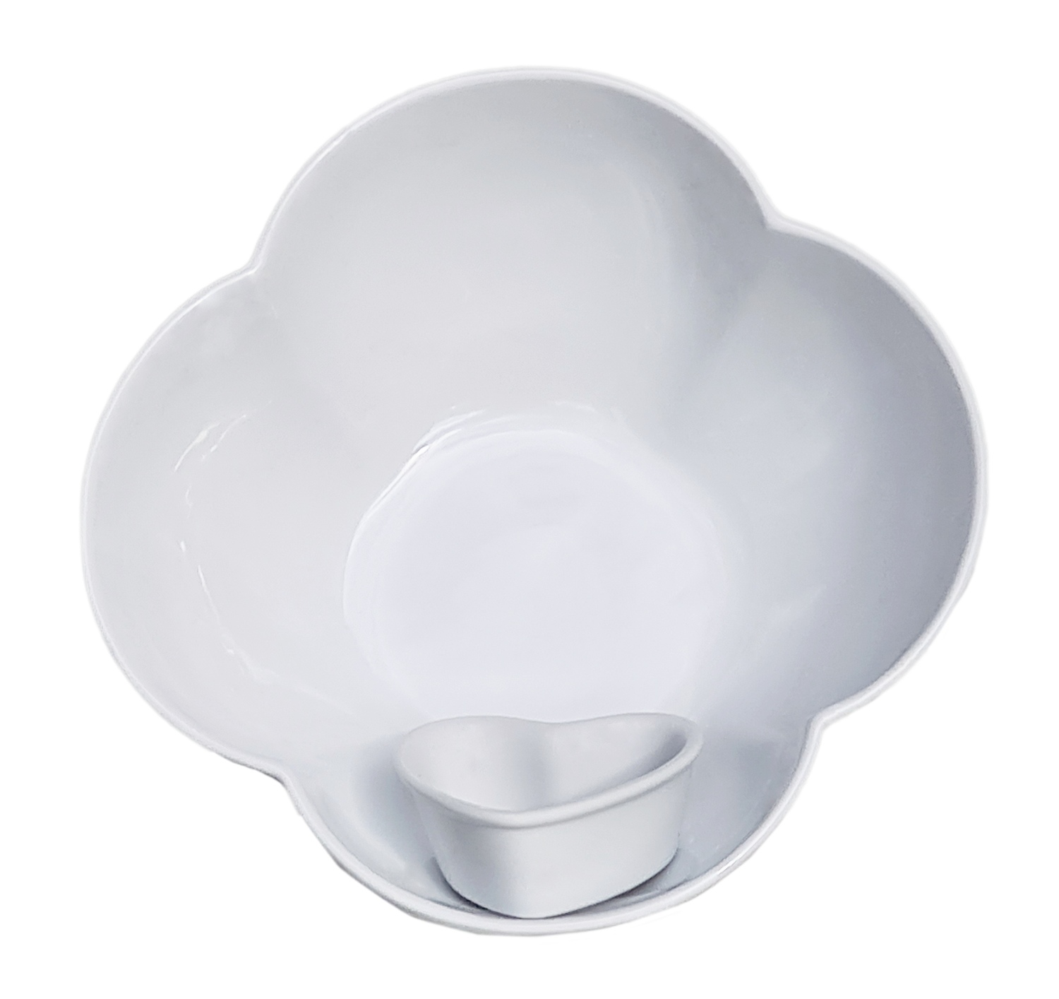 Porcelain Set - Love Heart Bowls with Large Flower - 13 pieces - 2