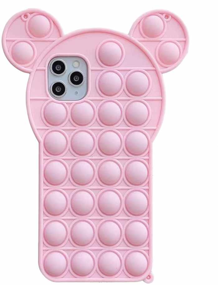 iPhone 12 Pro Max Skal - Pop it Fidget Multicolor Nalle - 4
