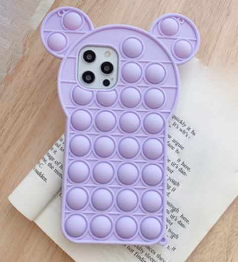 iPhone 12 Pro Max Skal - Pop it Fidget Multicolor Nalle - 5