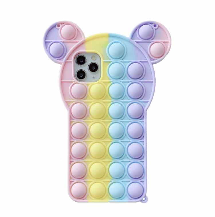 iPhone 12 Pro Max Skal - Pop it Fidget Multicolor Nalle - 3