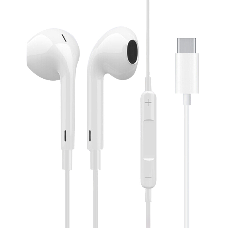 In-Ear earbuds with Microphone and Volume Control through USB-C