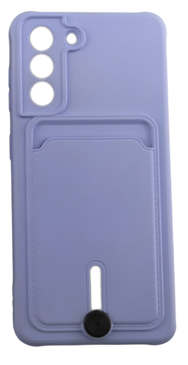Samsung Galaxy S21 Skal - Mikrofiber Silikon med Korthållare - 2