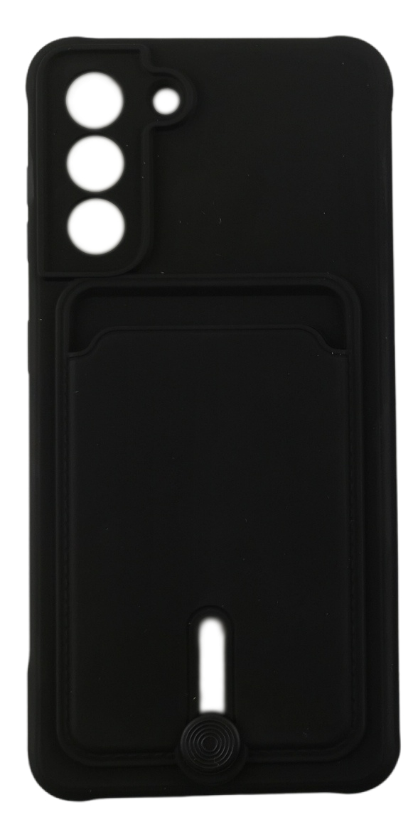 Samsung Galaxy S21 Skal - Mikrofiber Silikon med Korthållare - 3