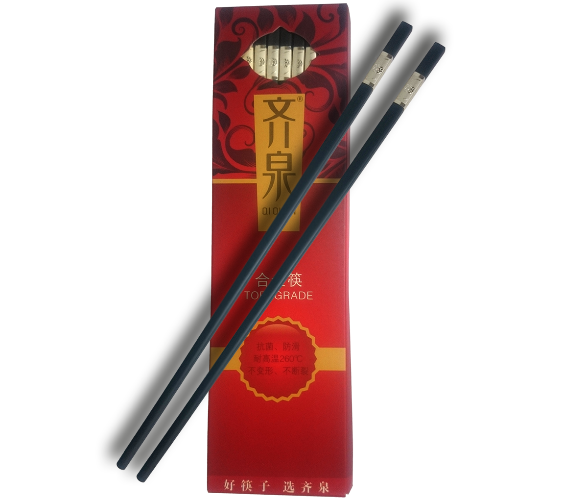 Chopsticks - Silver Colored Flower - 10 pairs