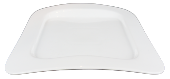 Square small plate - Arched raised edge - 6 Pack