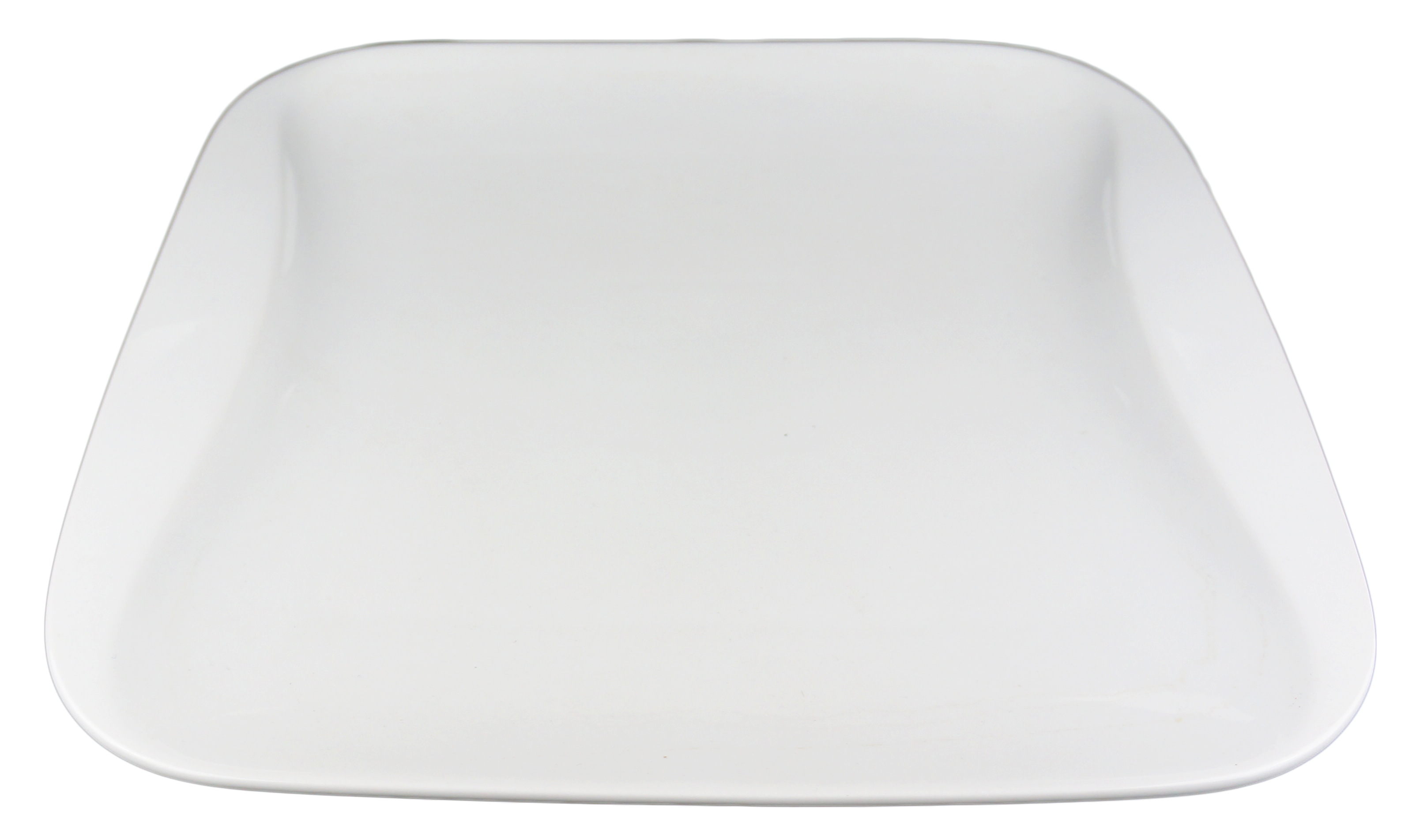 Square Porcelain Plate Large Rounded Edge - 4 pack