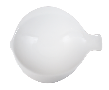 Fish Plate in Porcelain Flounder Depth - 4 pack