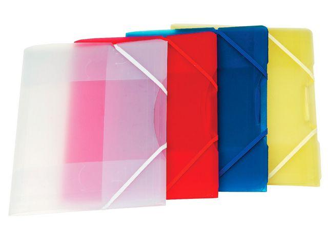 A4 Gummibandsmapp - Blandade Färger 5-pack