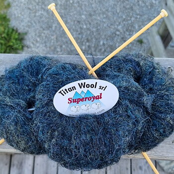 Titan Wool - Kid mohair med liten glanseffekt- blågrön