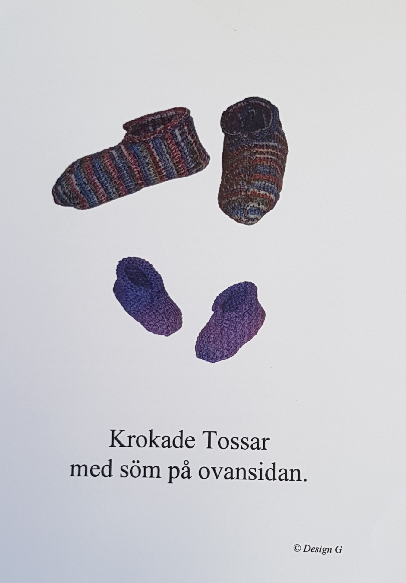 Krokade tossor med över söm