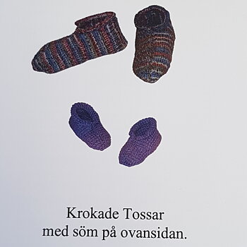 Krokade tossor med över söm