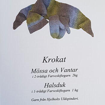 Krokade Mössa, sjal och vantar