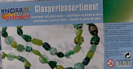 Glaspärlor i Box Grön 6050 440