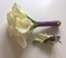 Brudbukett/Corsage av calla nr 307