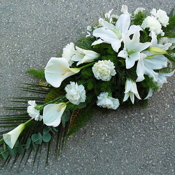 Begravningsblomma liggande bukett - nr 412