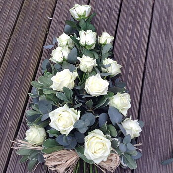 Begravningsblomma - begravningsbukett liggande - nr 417