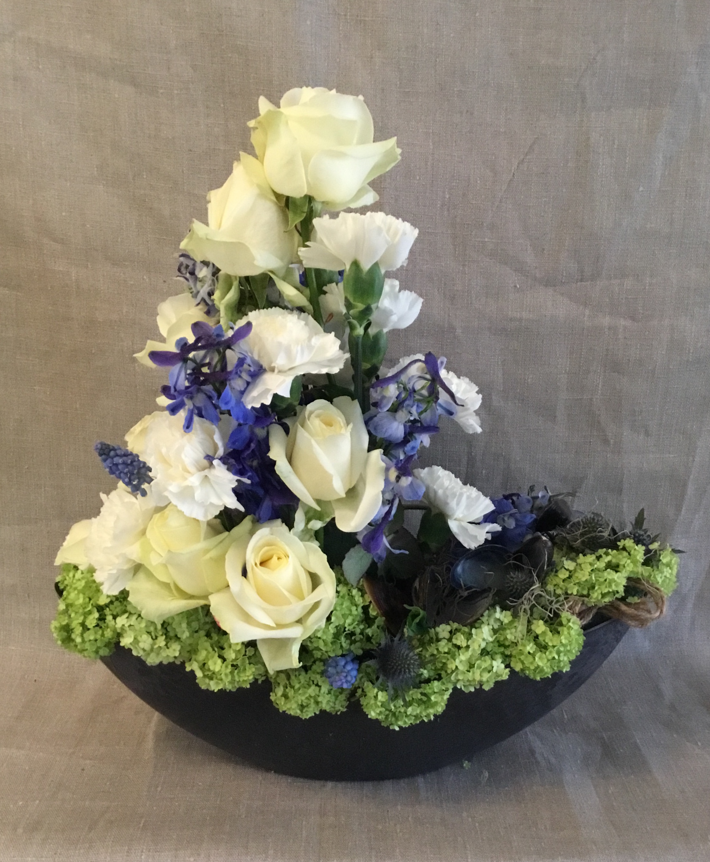 Begravningsblomma - Segelbåt kust - nr 724 - 2