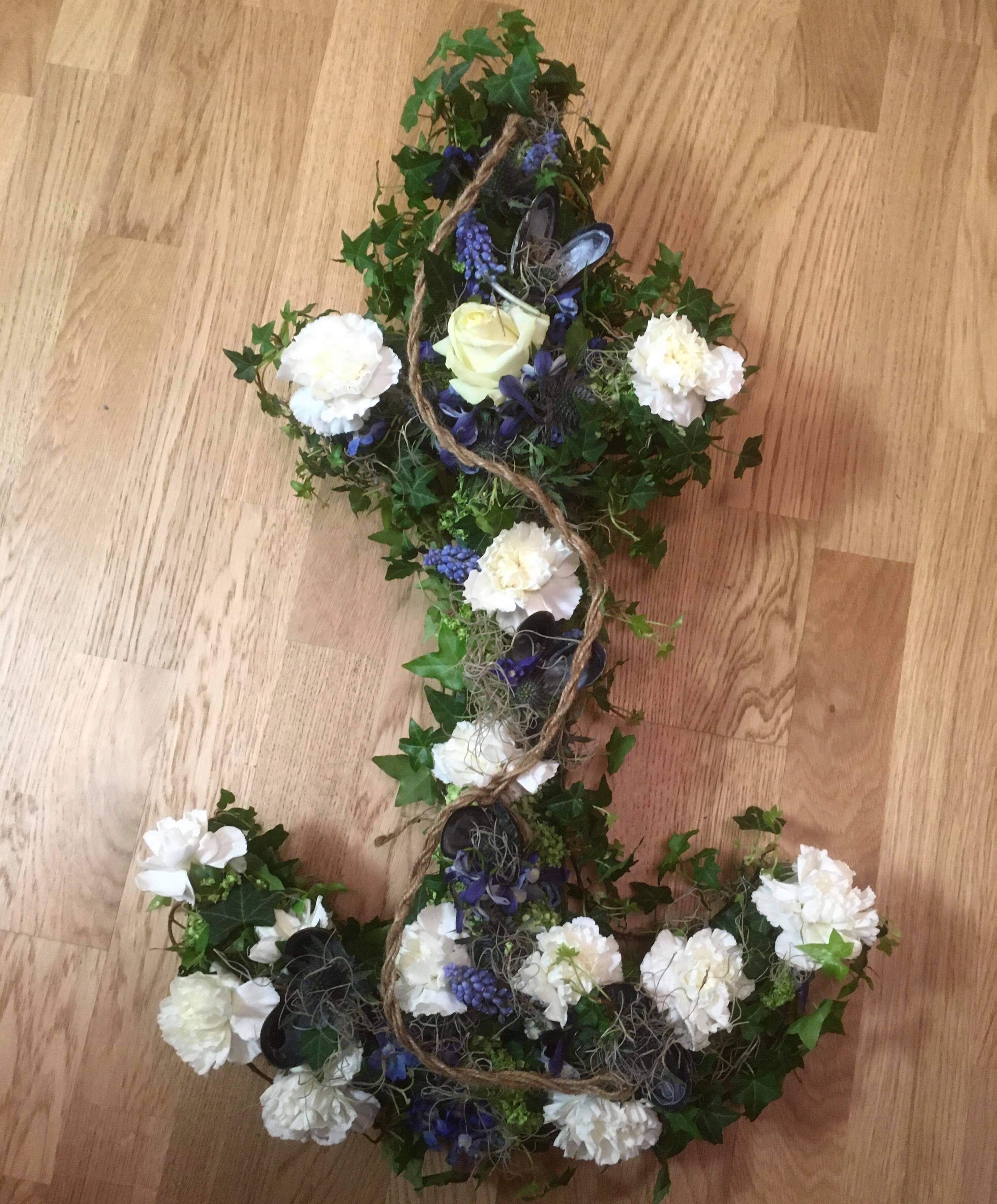 Begravningsblomma - Personligt ankare kust - nr 726