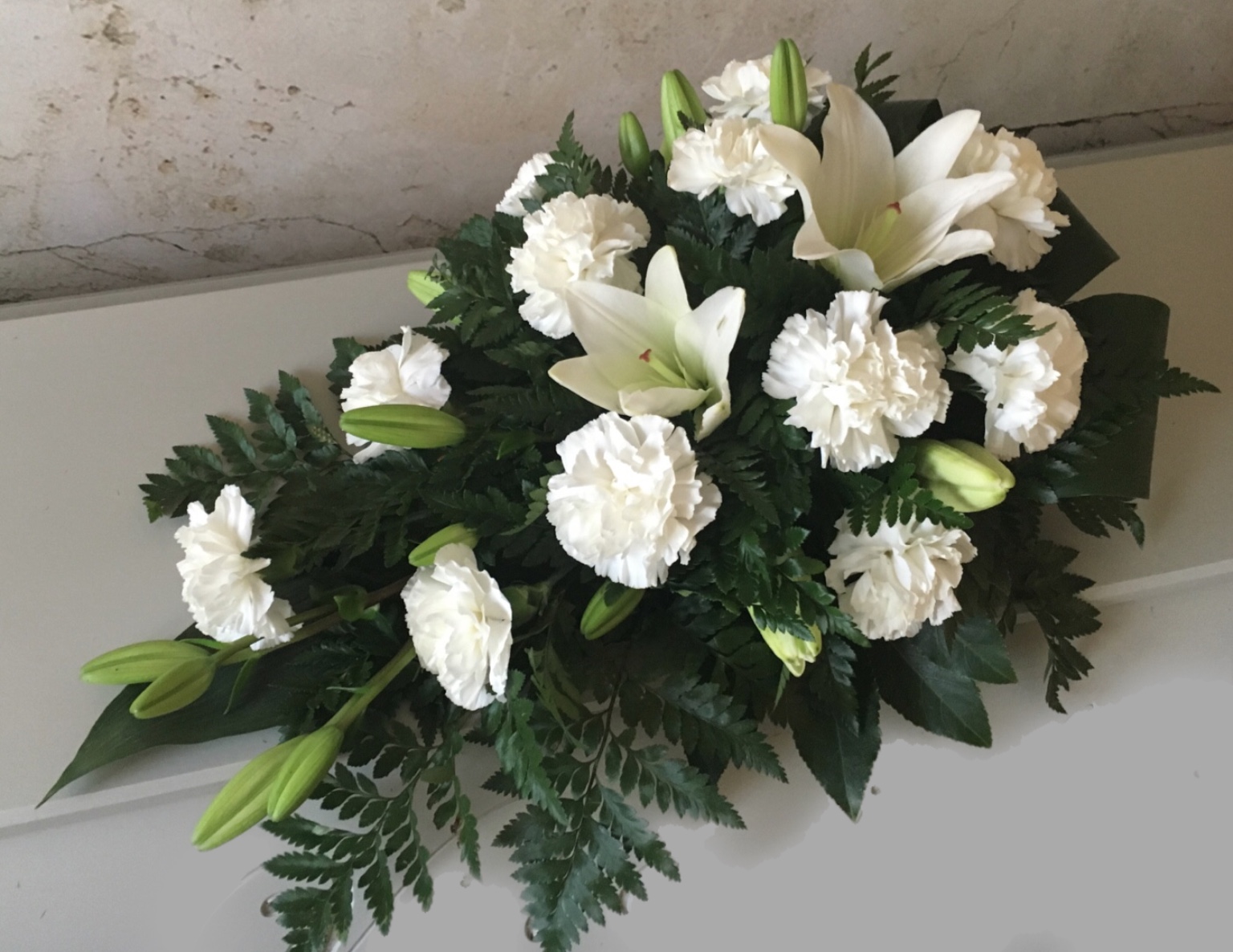 Begravningsblomma liggande bukett - nr 424