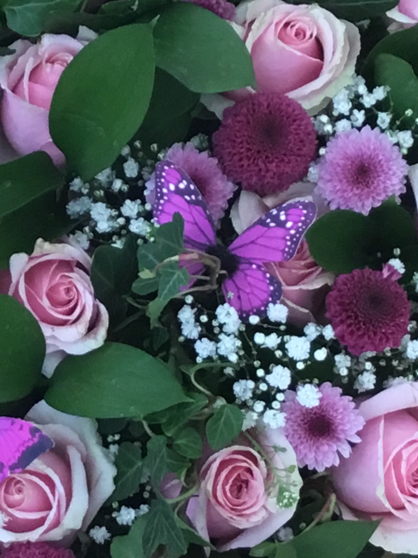 Begravningshjärta i rosa toner - nr 220 - 2