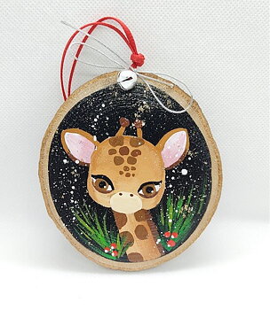 Julpynt med namn Giraff 