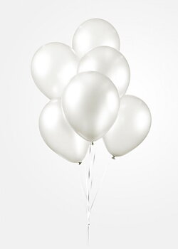 50-pack Ballonger Pärlemor vit 