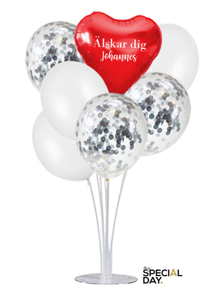 Ballonger Älskar dig med namn 