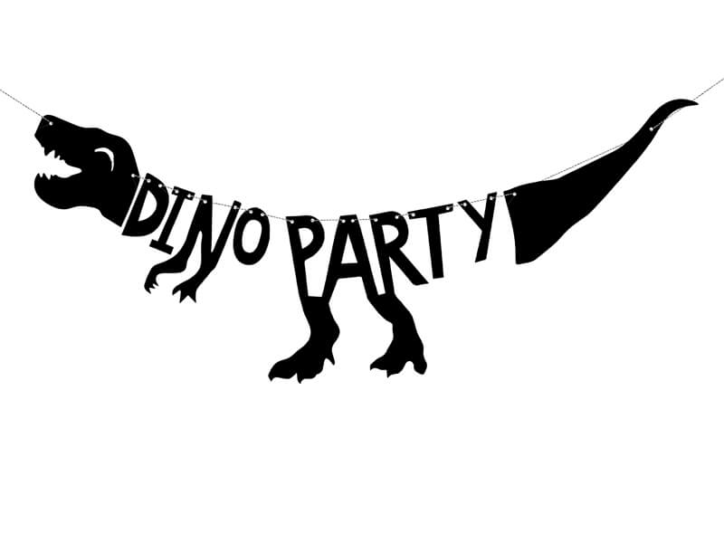 Banner Dinosaurier Svart - 2