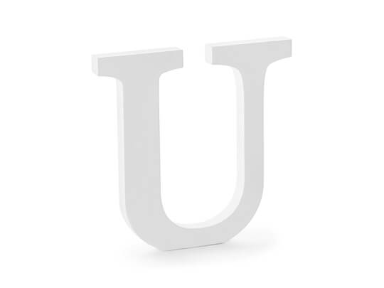 BOKSTAV U | trä | vit - 2