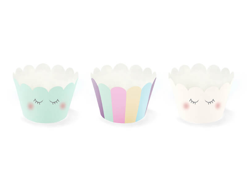CUPCAKE WRAPPERS | unicorn | pastell färger - 3