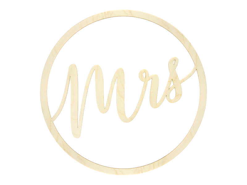 HÄNGANDE DEKORATIONER | Mr Mrs | trä - 2