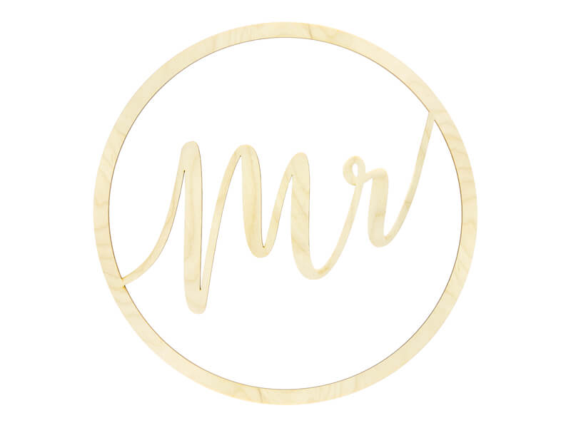 HÄNGANDE DEKORATIONER | Mr Mrs | trä - 3