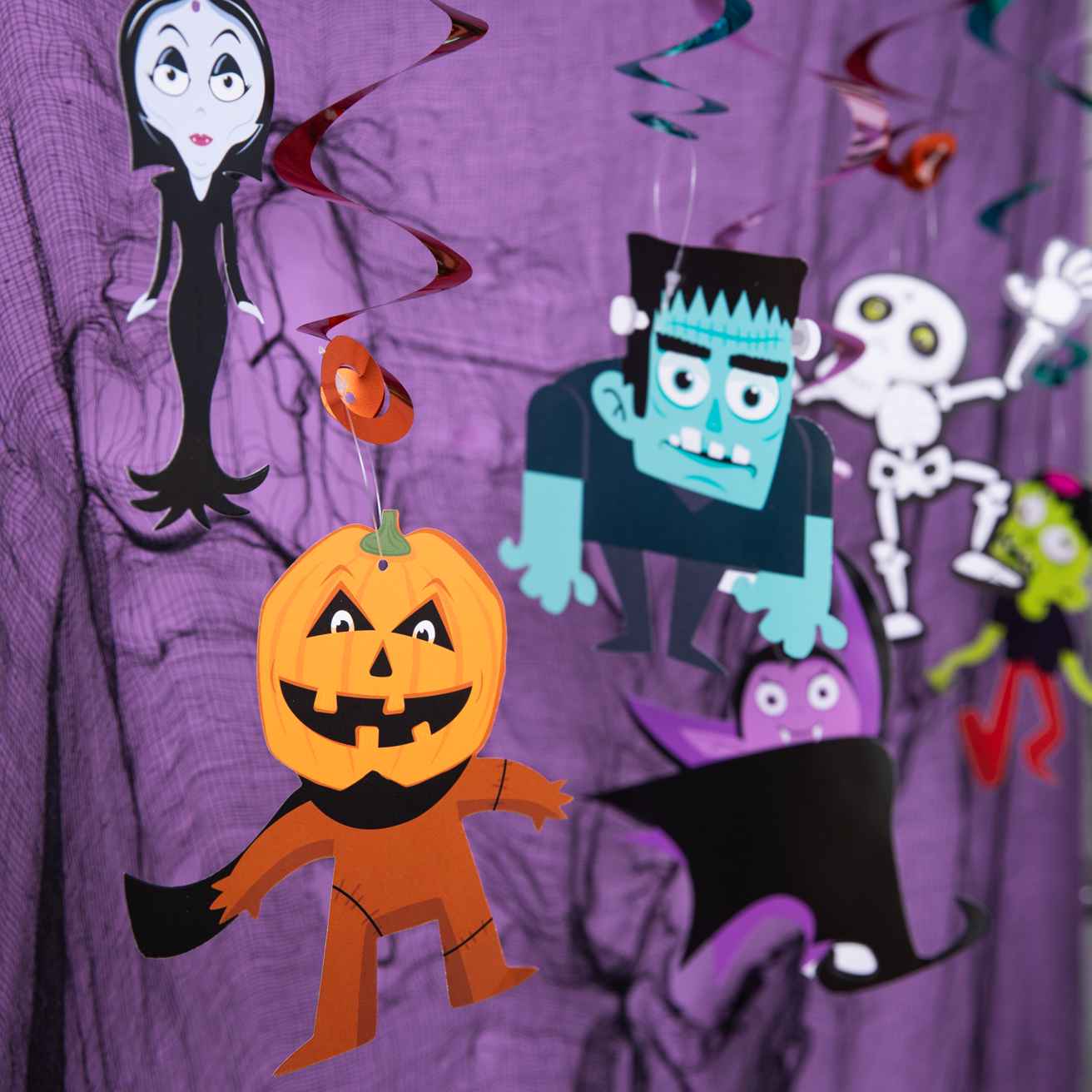 Hängande Swirls Halloween Monsters 6-pack - 2
