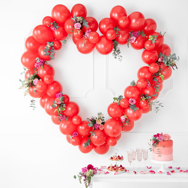 Ballonger Röd Pastell  27 cm  - 2