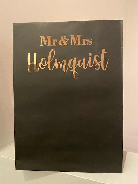 Presentpåse Mr & Mrs med Namn   - 2