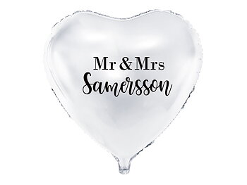 Personlig Ballong Bröllop Mr & Mrs