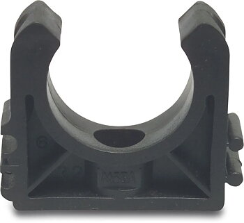 Rörklämma PP 25 mm svart type 2
