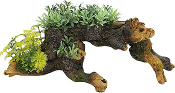 Classic Wood With Plants 328X130X130 mm