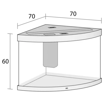 Juwel Trigon 190 Akvarium LxBxH: 70x70x60cm 190 liter - 4