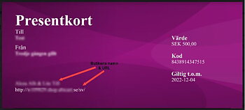 Presentkort 500kr (gäller i webshopen)