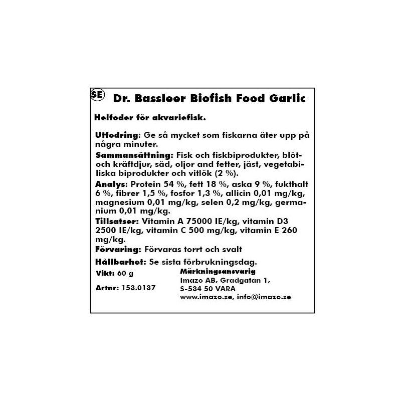 Aquarium Münster Dr. Bassleer Biofishfood Garlic M 150g - 2