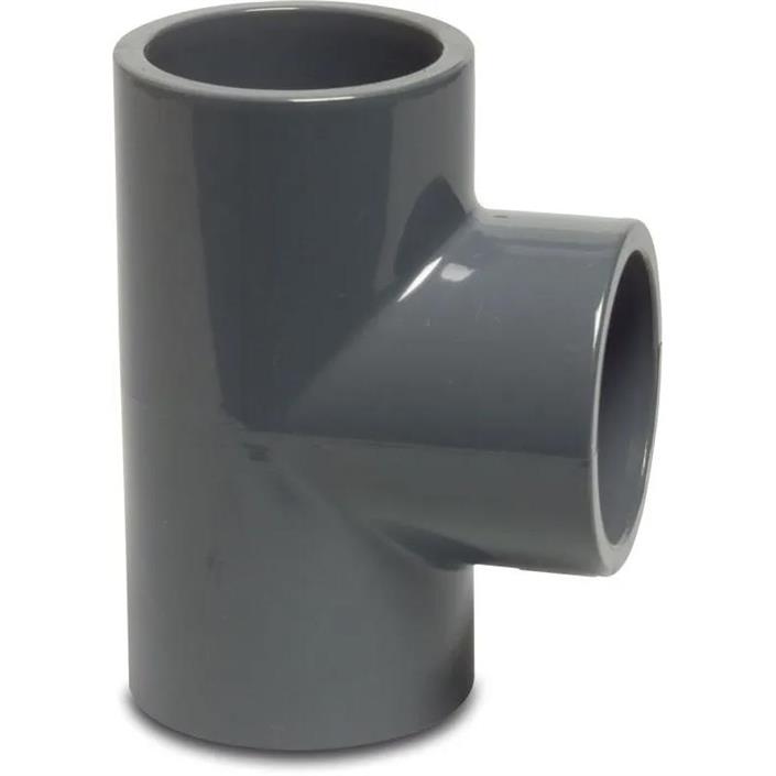 PVC-T-Koppling 90° Grå 50 mm (16 bar)