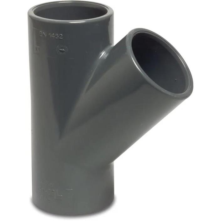 PVC-T-Koppling 45° Grå 40 mm  (16 bar)