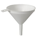 Tratt plast 110 mm. vit PP-plast