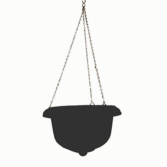 Ampel 30 cm svart. kedja