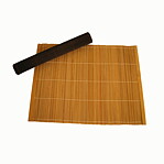 Underlägg bambu, natur, svart