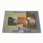 Underlägg 4-pack brun / beige