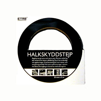 Halkskyddsteip,25 mm.x 5 m.sv.