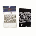 Scarf bomull svart/vit 2-pack