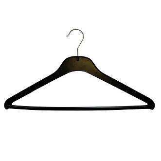 Klädhäng.m.slå plast,svart.45